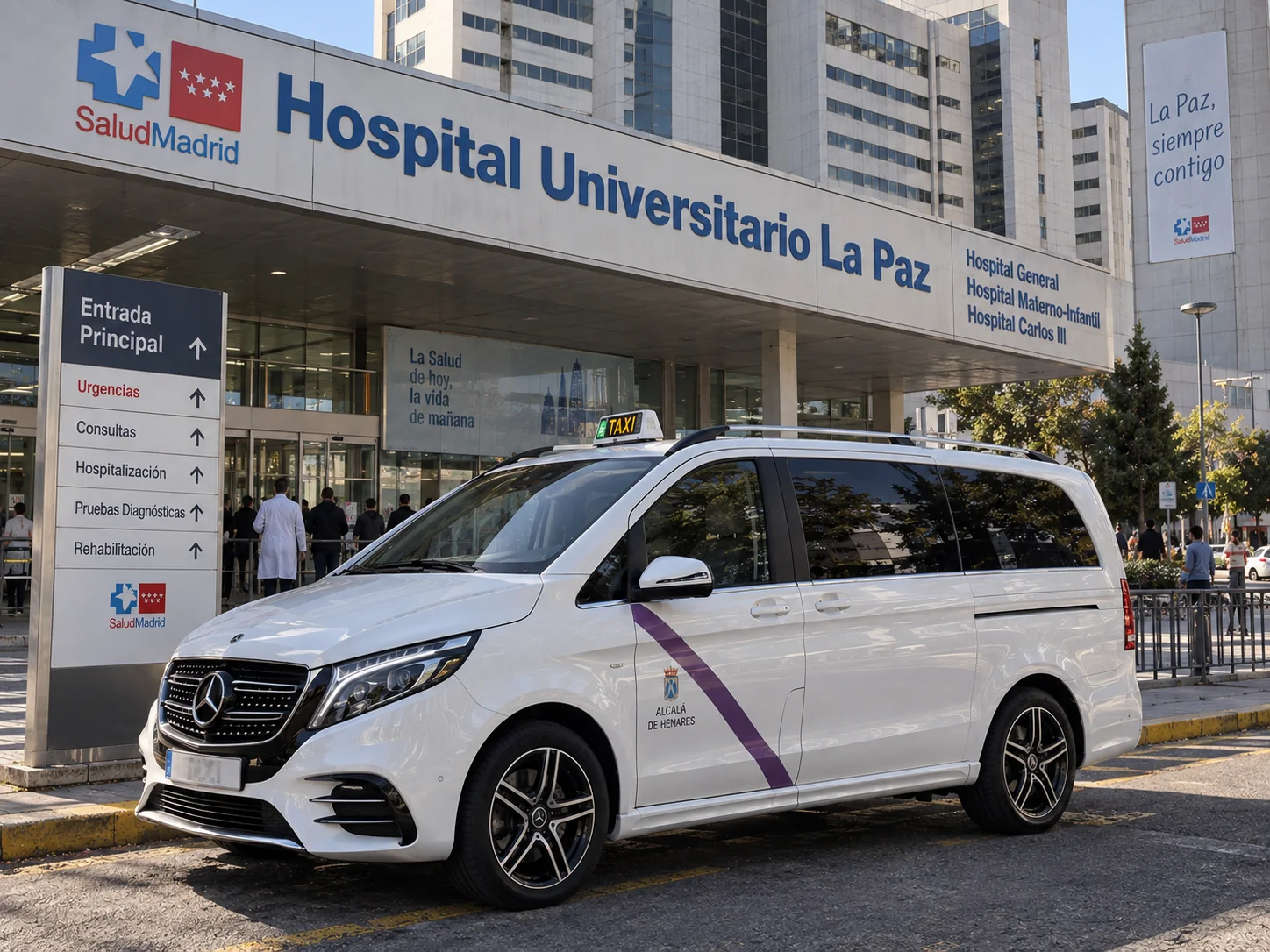 Taxi Mercedes Clase V Alcalá Hospital La Paz